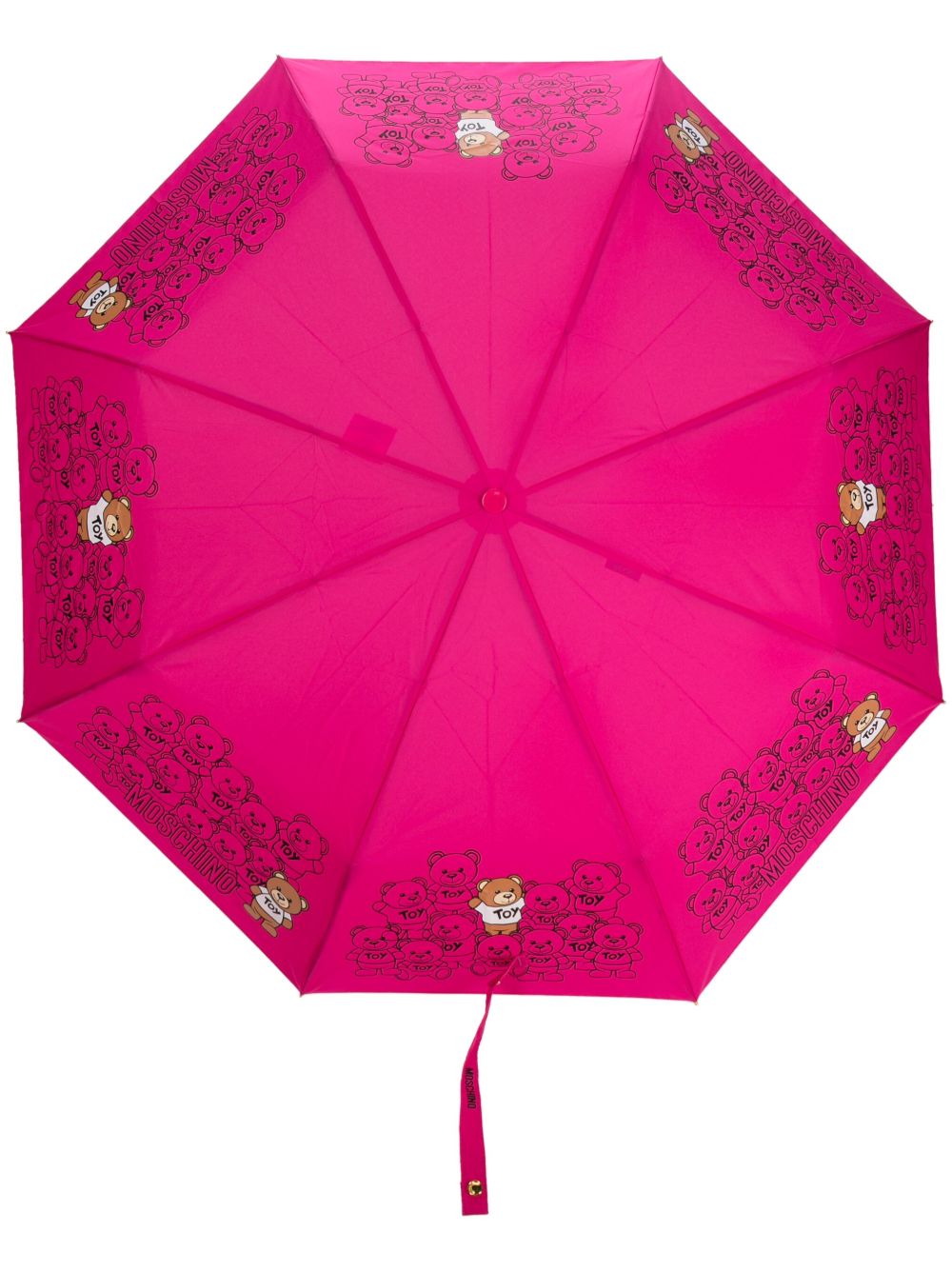Moschino Teddy Bear 图案轻便雨伞 - 粉色