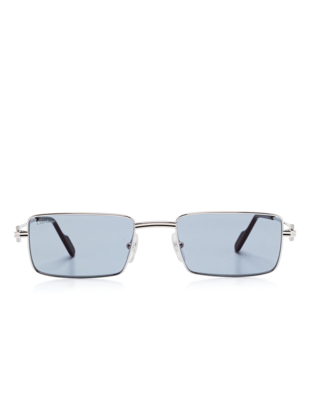 Cartier Eyewear 长方形框太阳眼镜 - 灰色