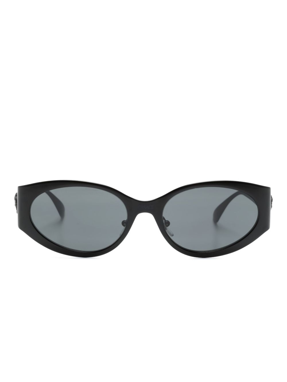 Versace Eyewear La Medusa 椭圆形框太阳眼镜 - 黑色