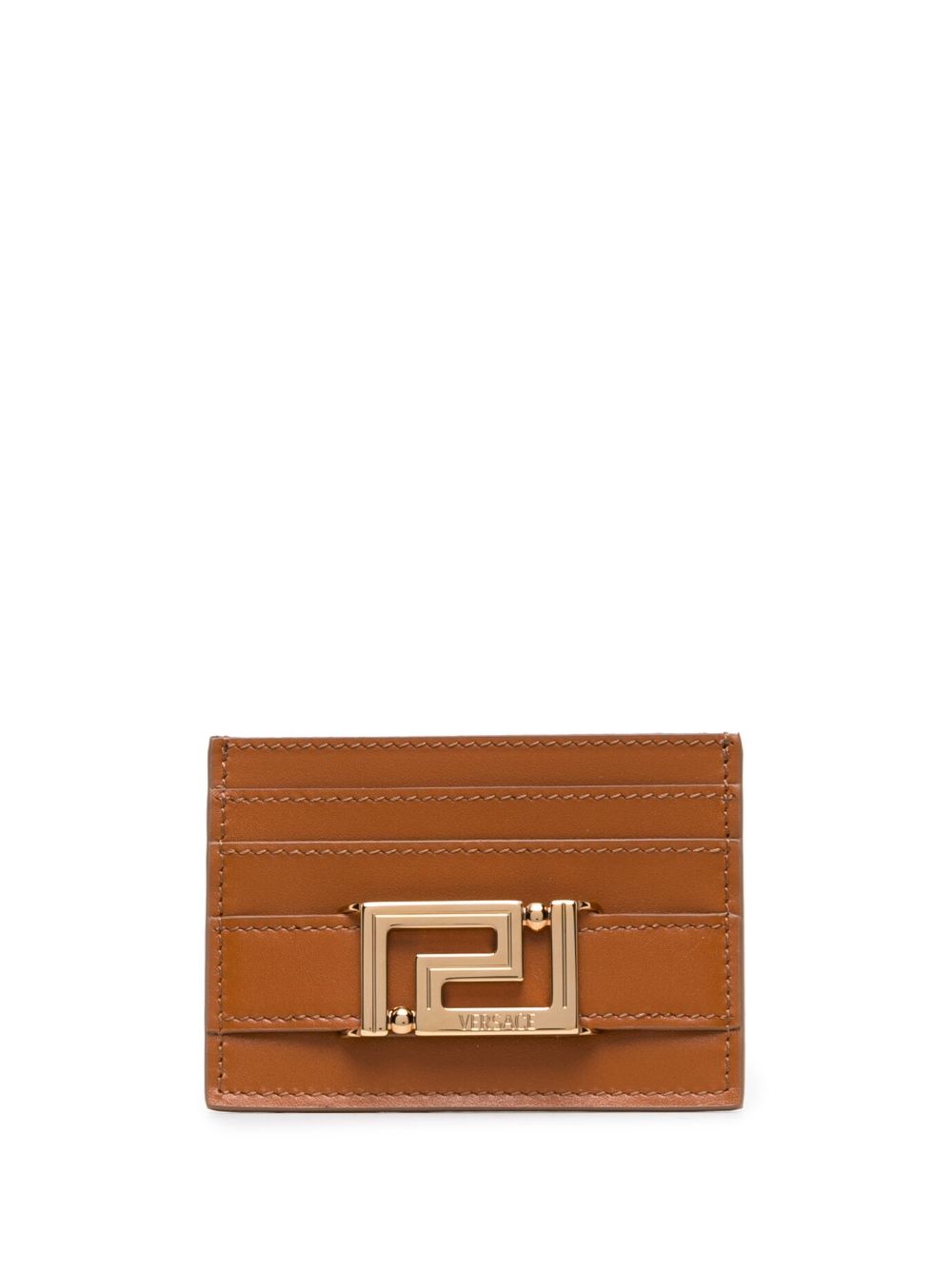 Versace Greca Goddess 皮质卡夹 - 褐色