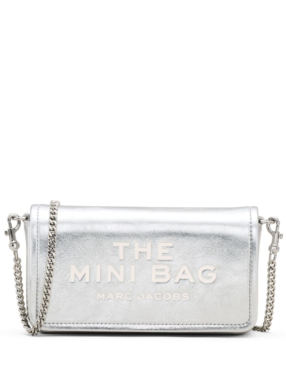 Marc Jacobs The Metallic Chain 皮质迷你包 - 银色