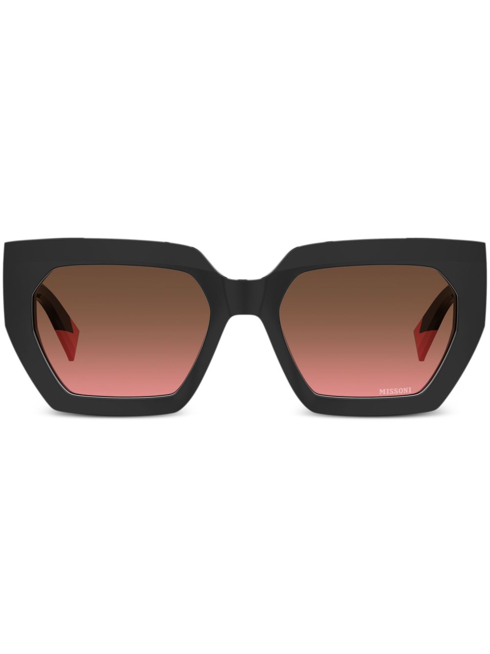 MISSONI EYEWEAR 有色镜片方框太阳眼镜 - 黑色