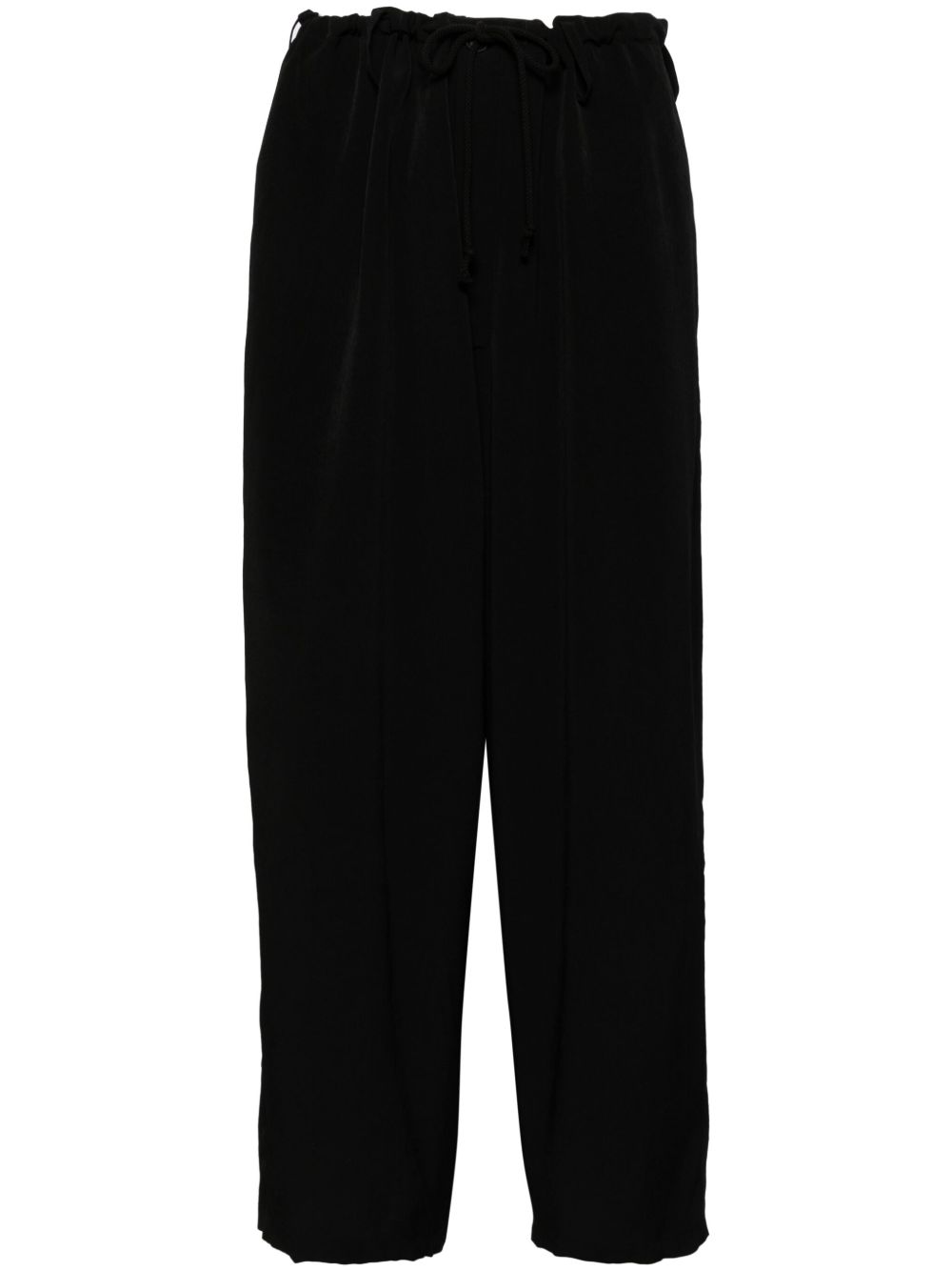 Yohji Yamamoto 高腰宽松长裤 - 黑色