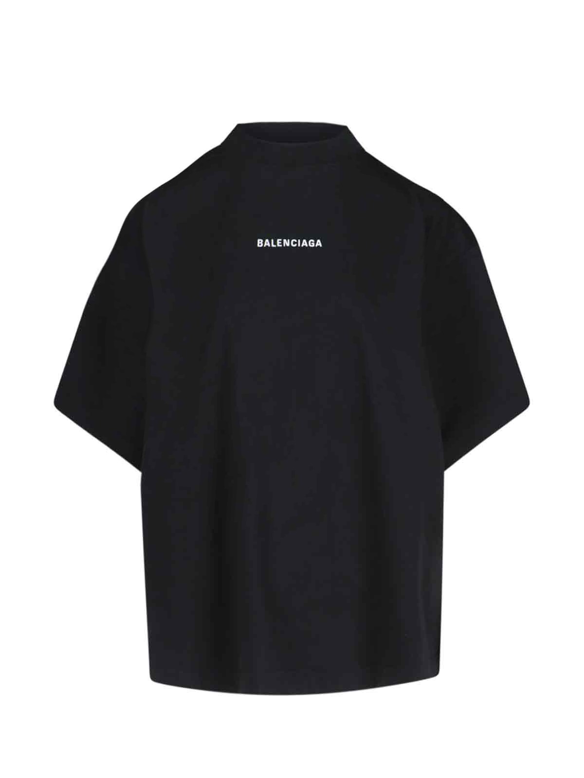 Balenciaga Logo Crop T-Shirt