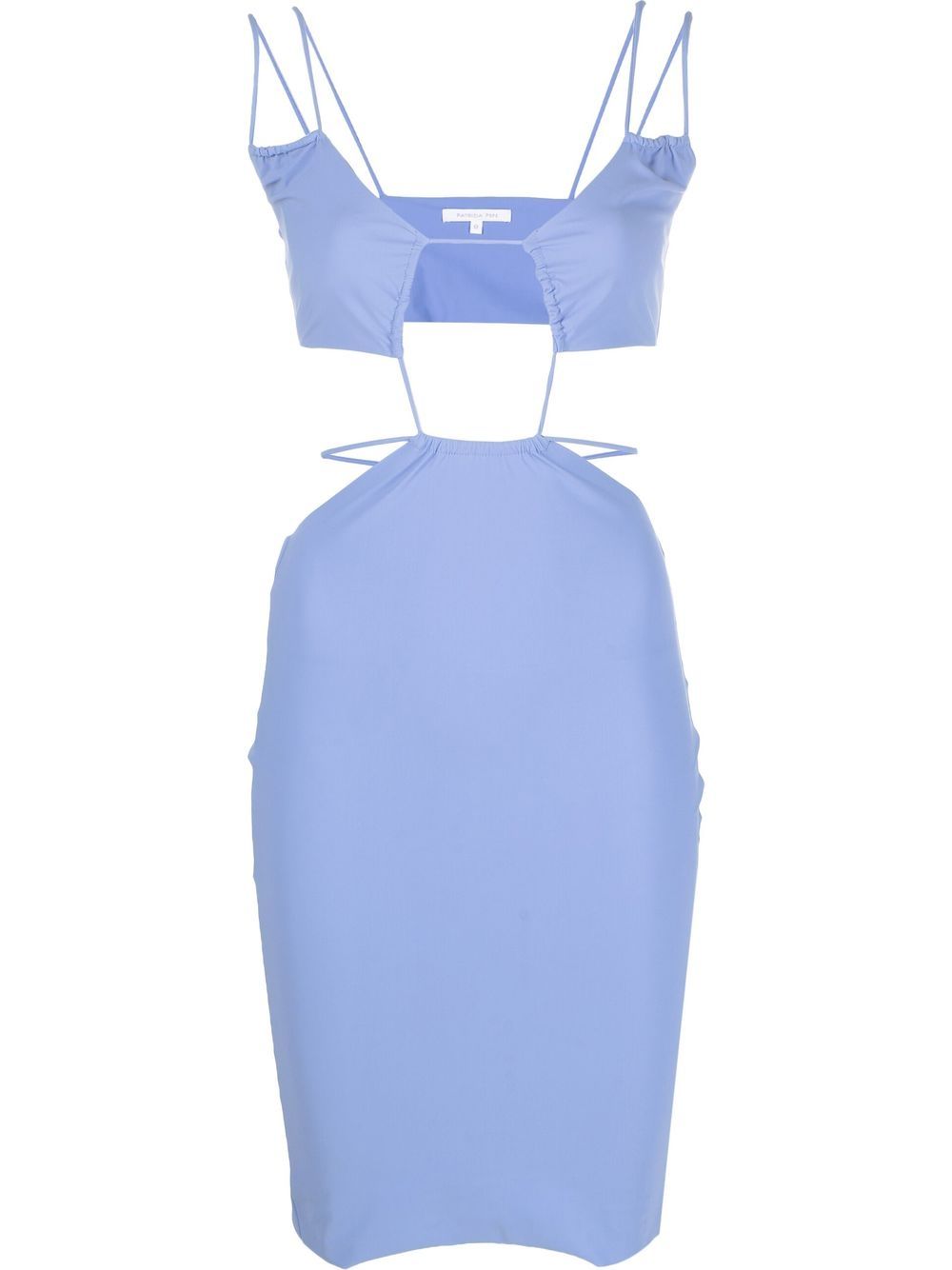 Patrizia Pepe Essential 镂空短款连衣裙 - 蓝色