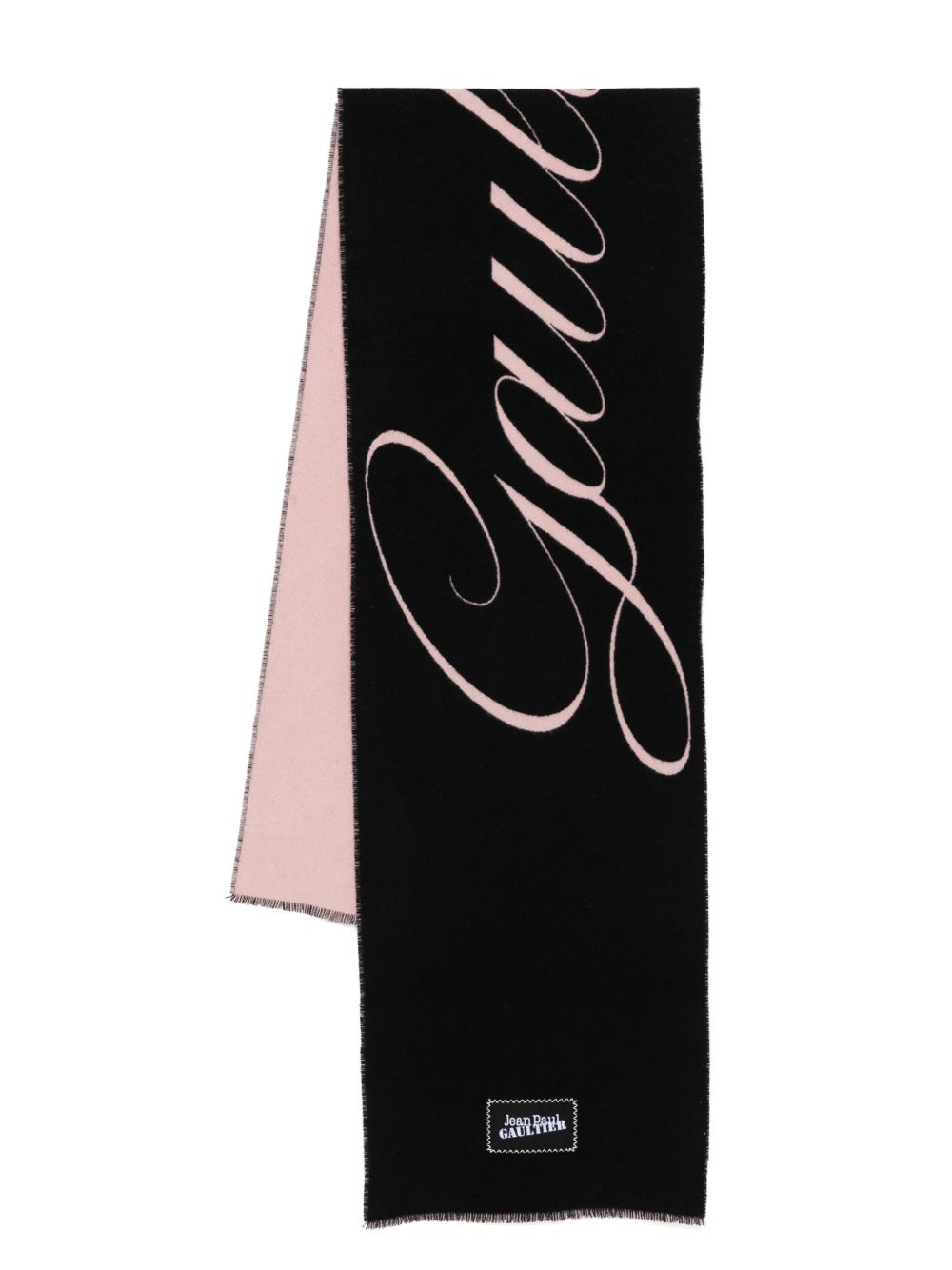 Jean Paul Gaultier logo提花围巾 - 黑色
