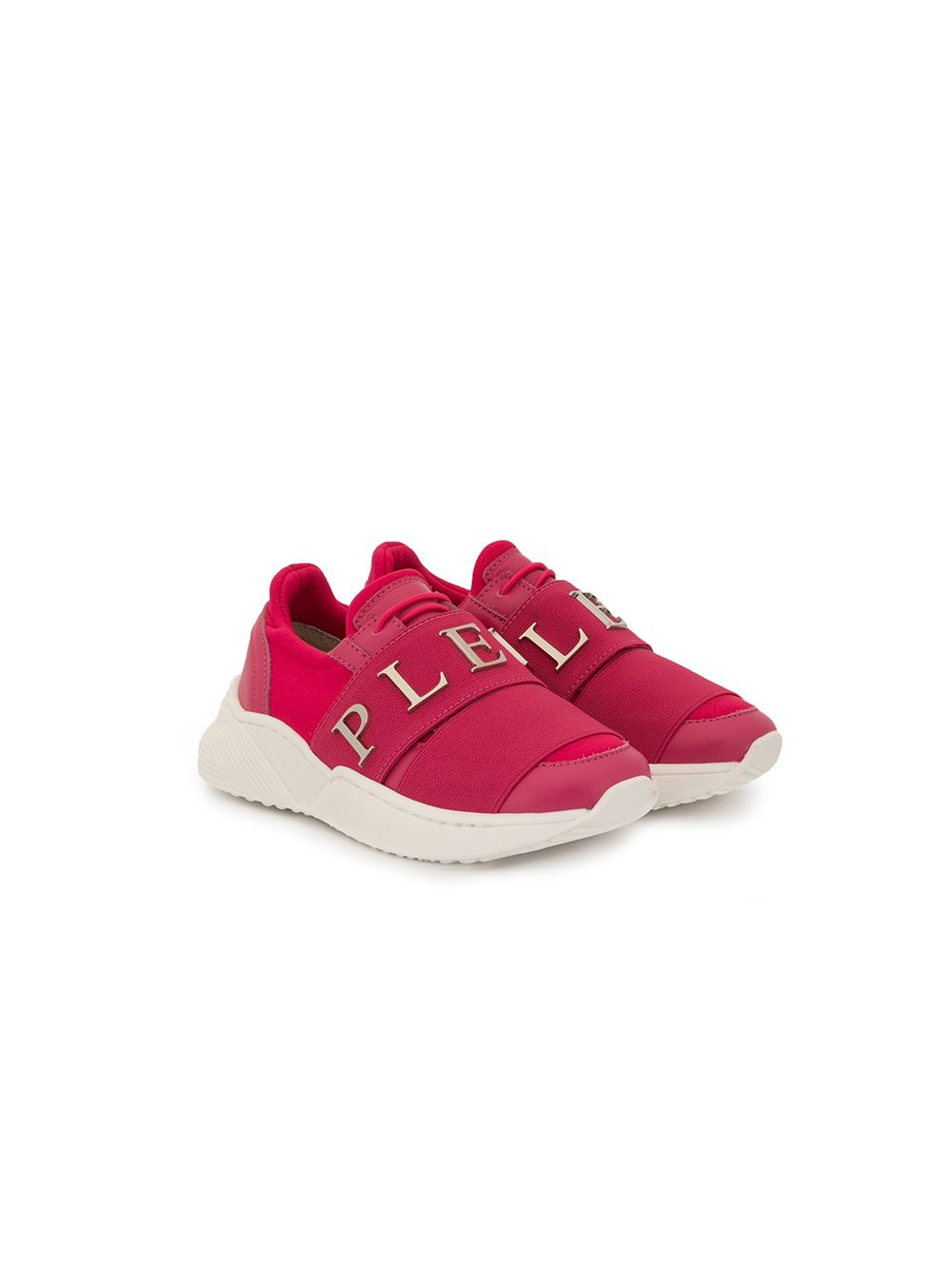 Philipp Plein Junior Runner logo运动鞋 - 粉色
