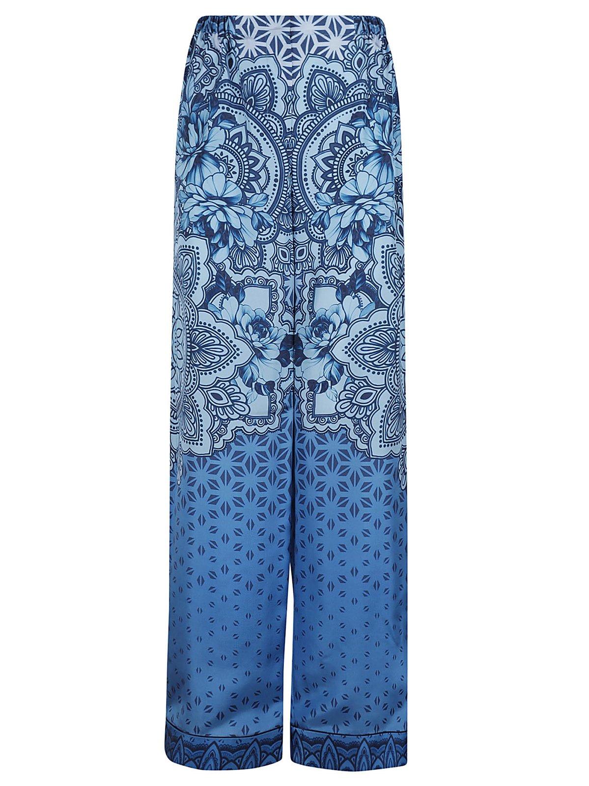 印花阔腿裤 Alberta Ferretti