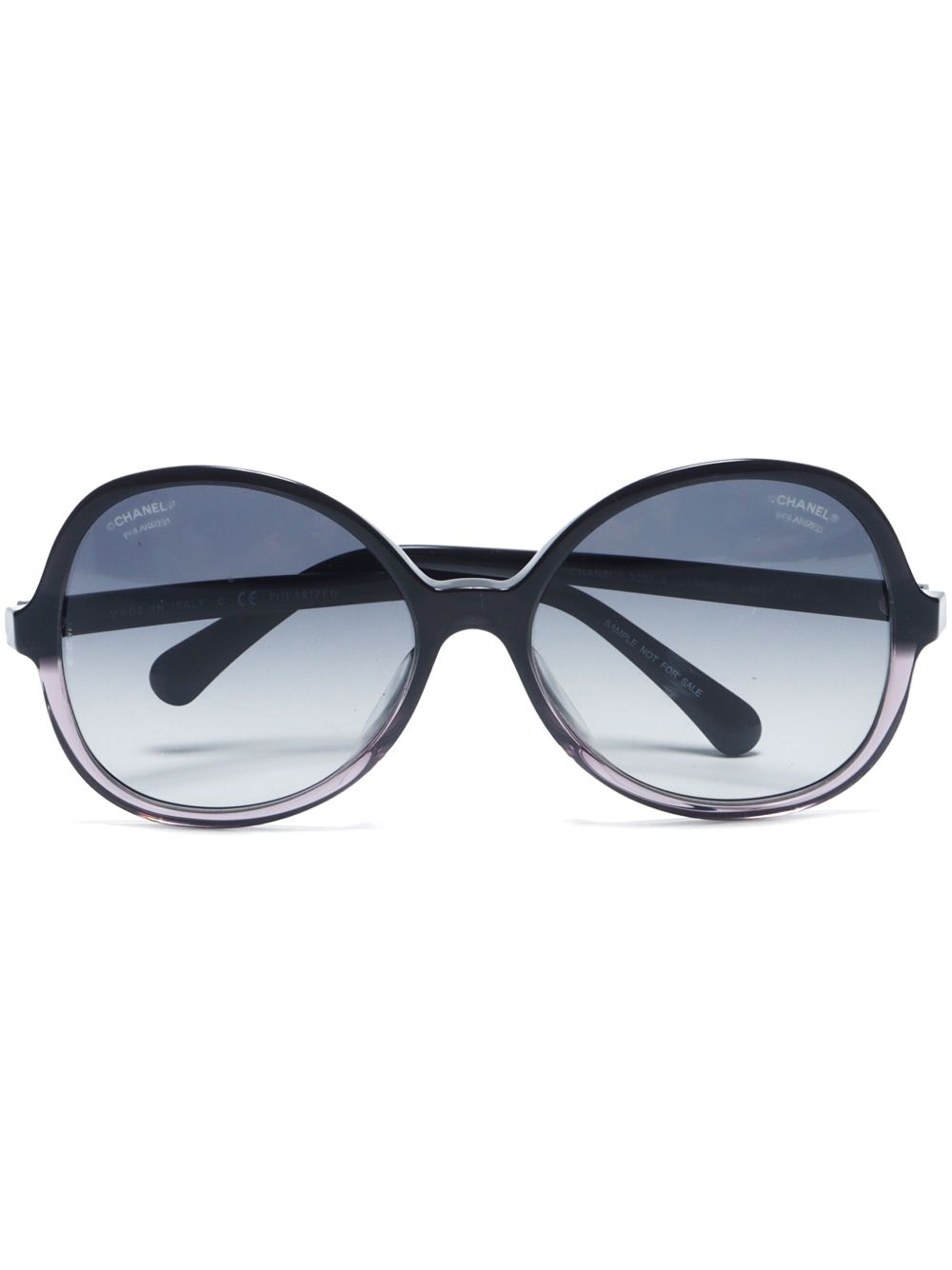 CHANEL Pre-Owned 圆框太阳眼镜（2010年典藏款） - 黑色