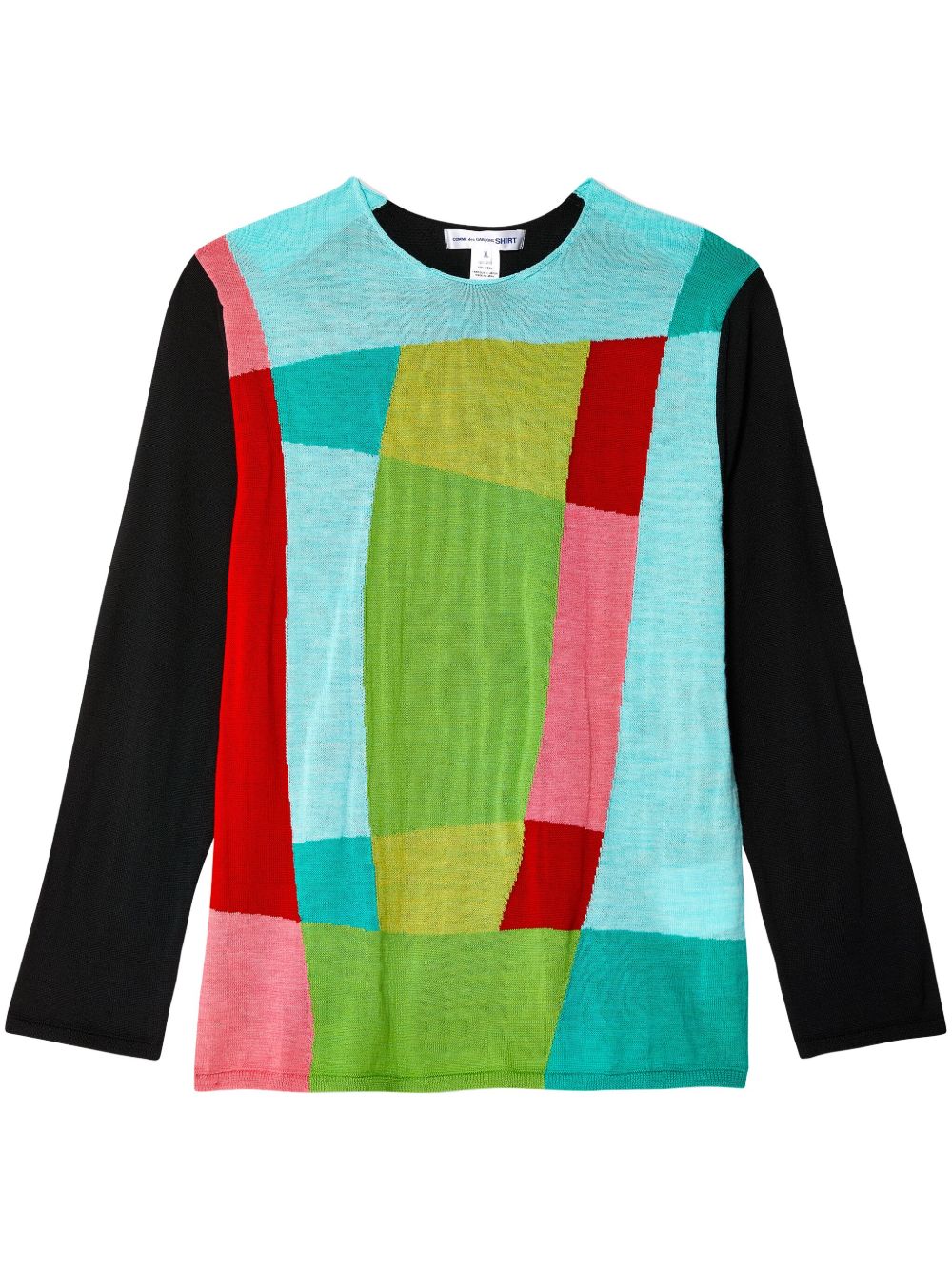 Comme Des Garçons Shirt 拼色毛衣 - 蓝色