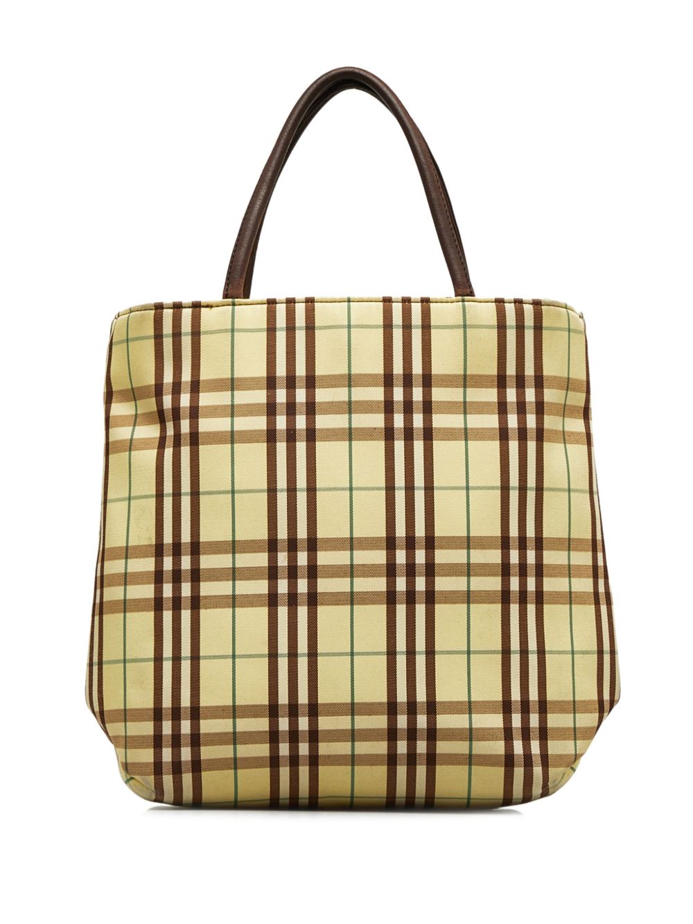 Burberry Pre-Owned 经典格纹手提包（2000-2017年典藏款） - 黄色