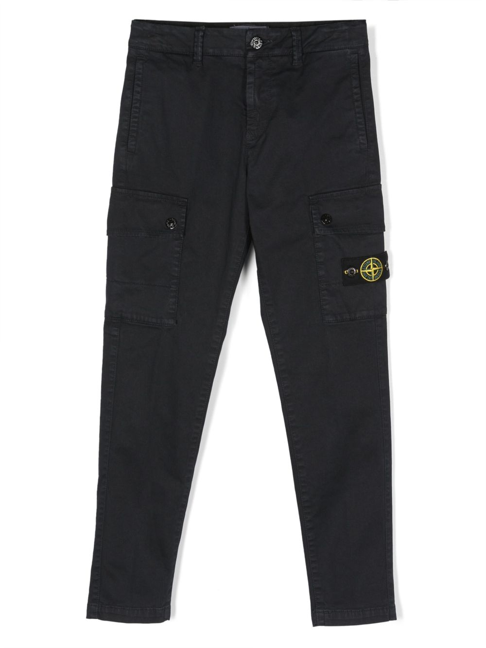 Stone Island Junior 罗盘徽章修身工装长裤 - 蓝色