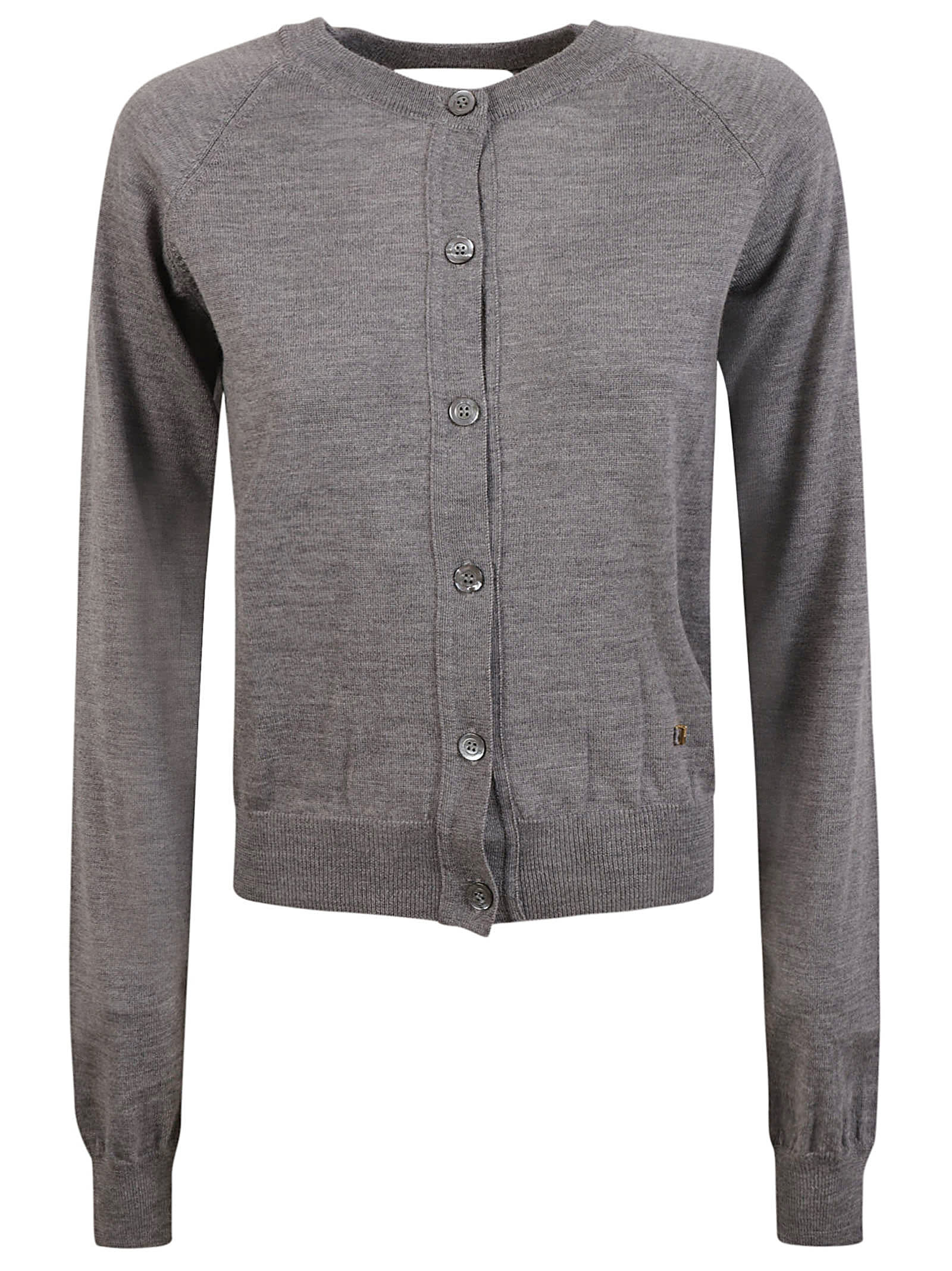 Moschino Open Back Buttoned Knit Cardigan
