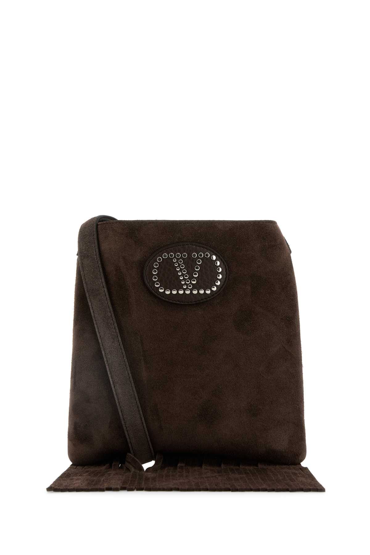 Valentino Garavani 棕色麂皮 Nellcôte 斜挎包