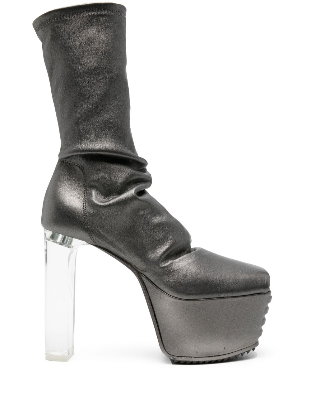 Rick Owens 厚底高跟及踝靴 - 灰色