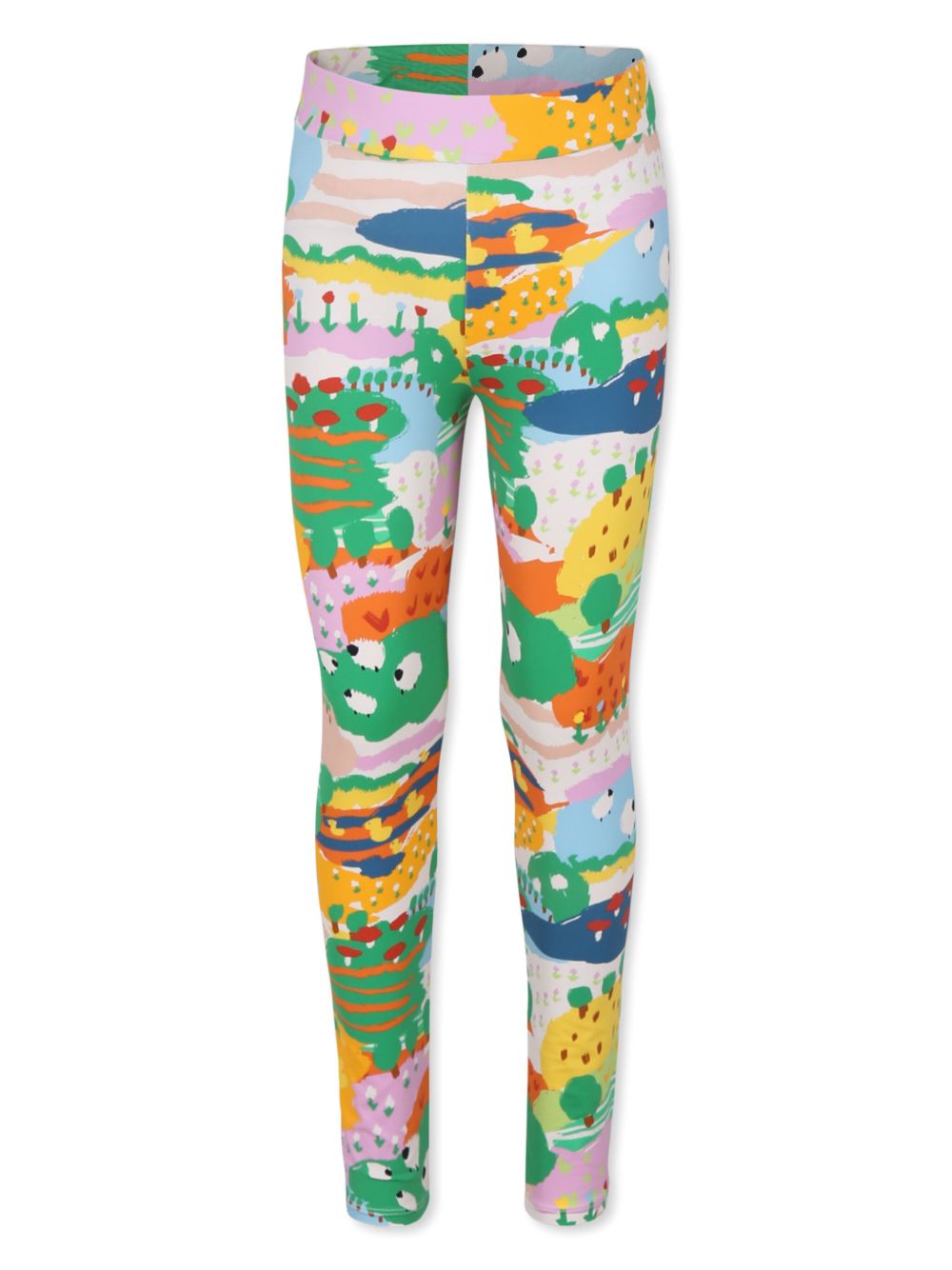 Stella McCartney Kids 牧场图案打底裤 - 绿色
