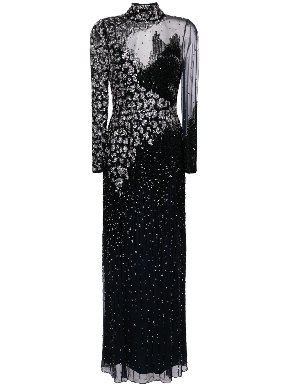 Jenny Packham Starman 亮片缀饰礼服 - 蓝色