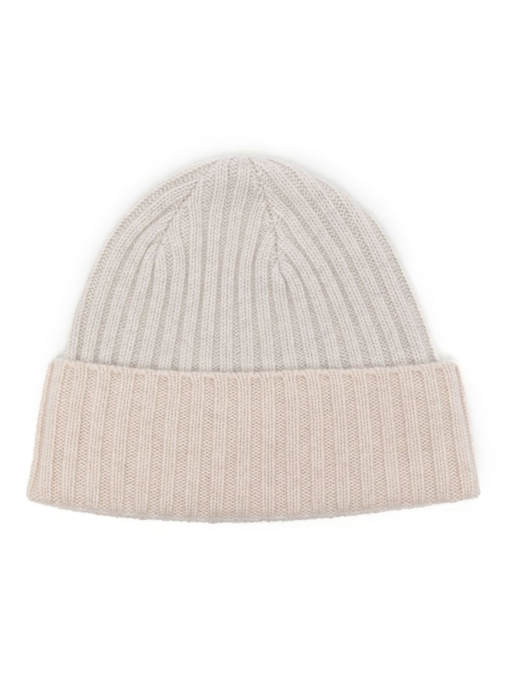 N.Peal ribbed organic cashmere beanie - 灰色