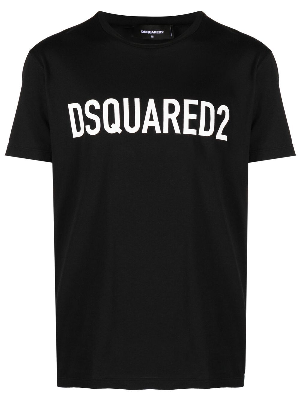 DSQUARED2 logo印花棉T恤 - 黑色