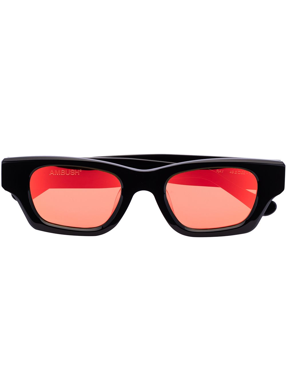 Ambush Eyewear 长方形框太阳眼镜 - 黑色