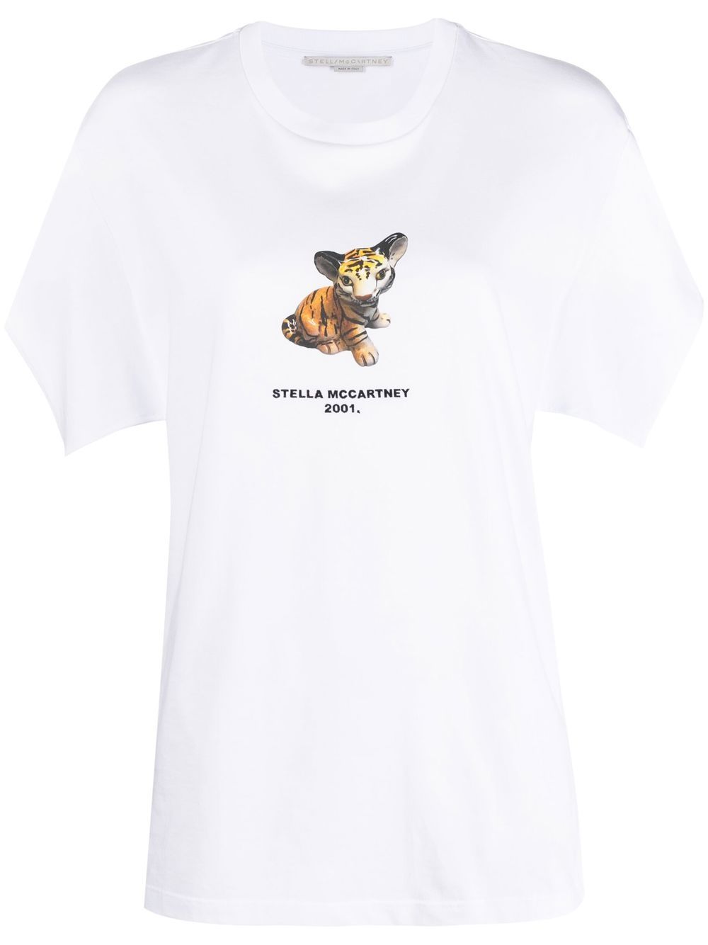 Stella McCartney 斯特拉·麦卡特尼 Tiger 印花棉T恤 - 白色