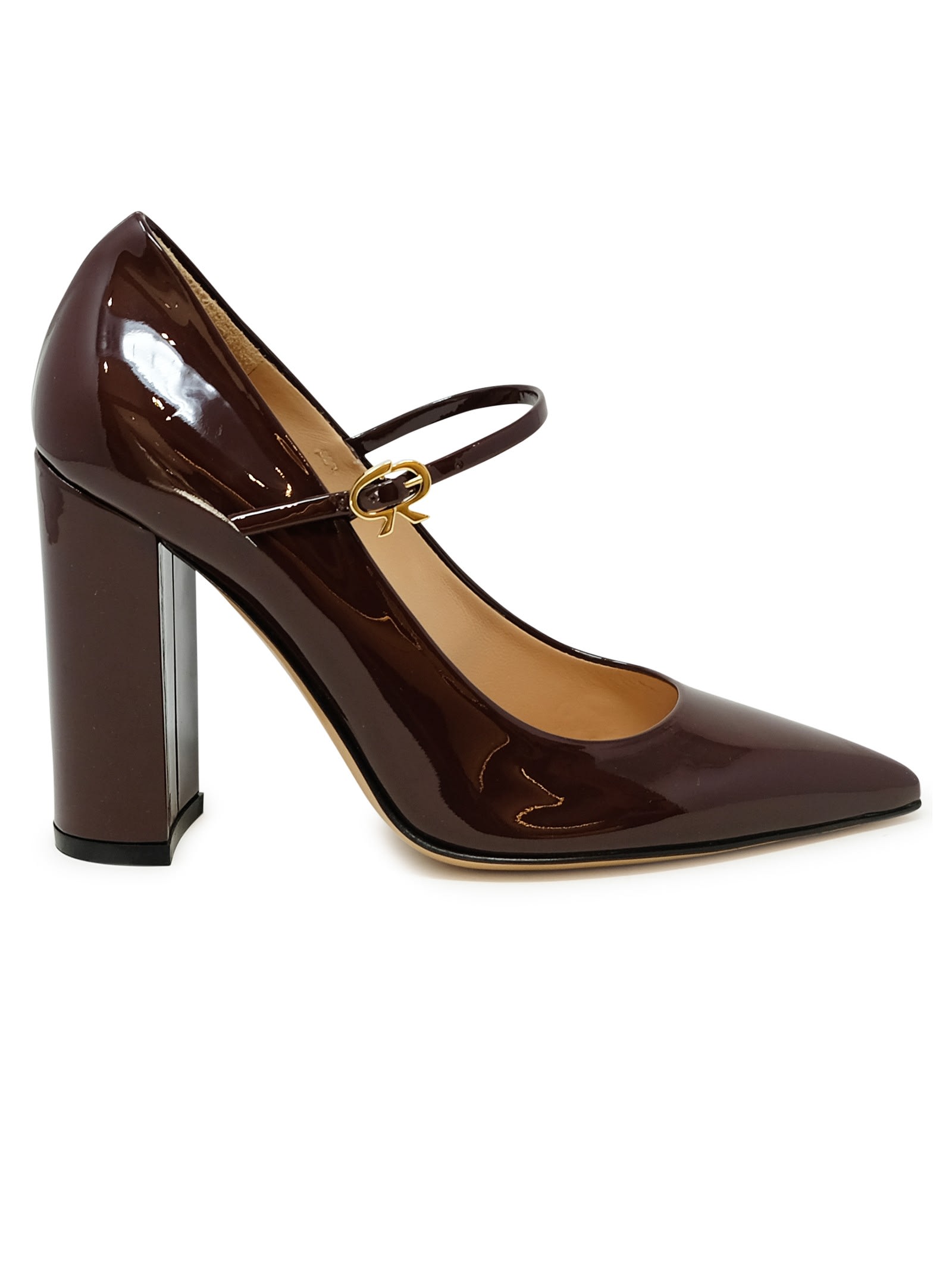 Gianvito Rossi Bourgogne Patent Ribbon Jane 100 Pumps