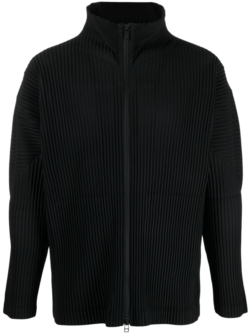 Homme Plissé Issey Miyake 细褶轻薄夹克 - 黑色