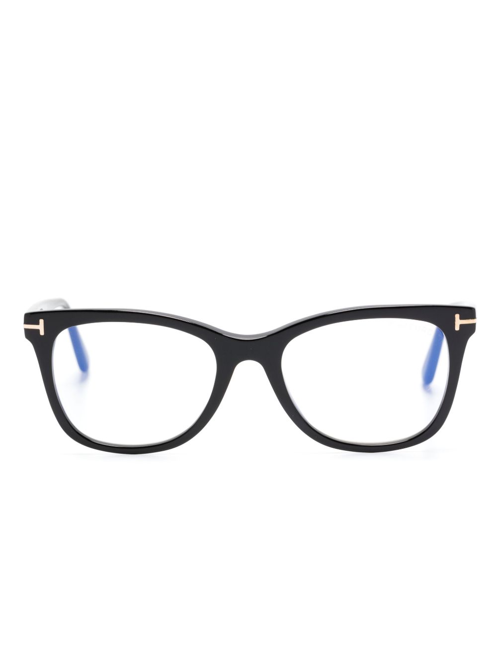TOM FORD Eyewear FT5986B 椭圆形镜框眼镜 - 黑色