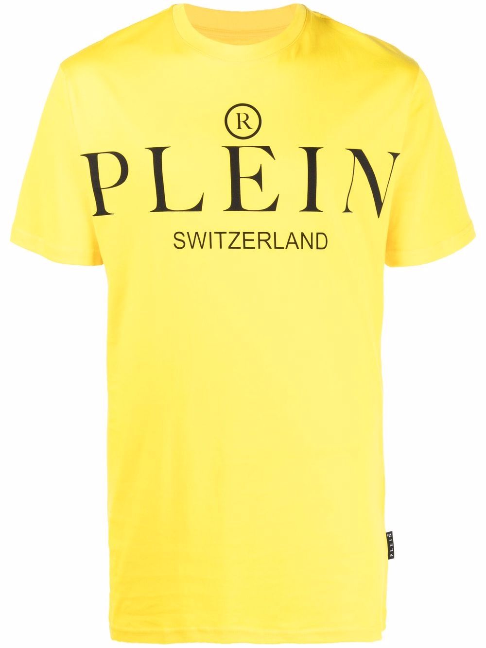 Philipp Plein logo印花棉T恤 - 黄色