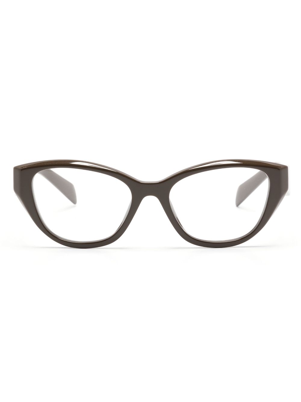 Prada Eyewear 猫眼框眼镜 - 褐色