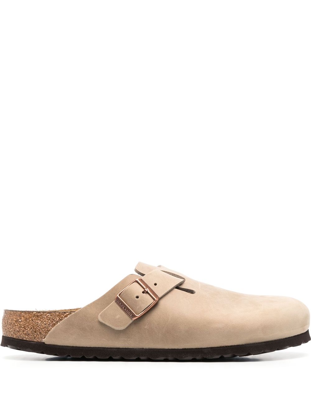 Birkenstock 扣环细节圆头拖鞋 - 中性色