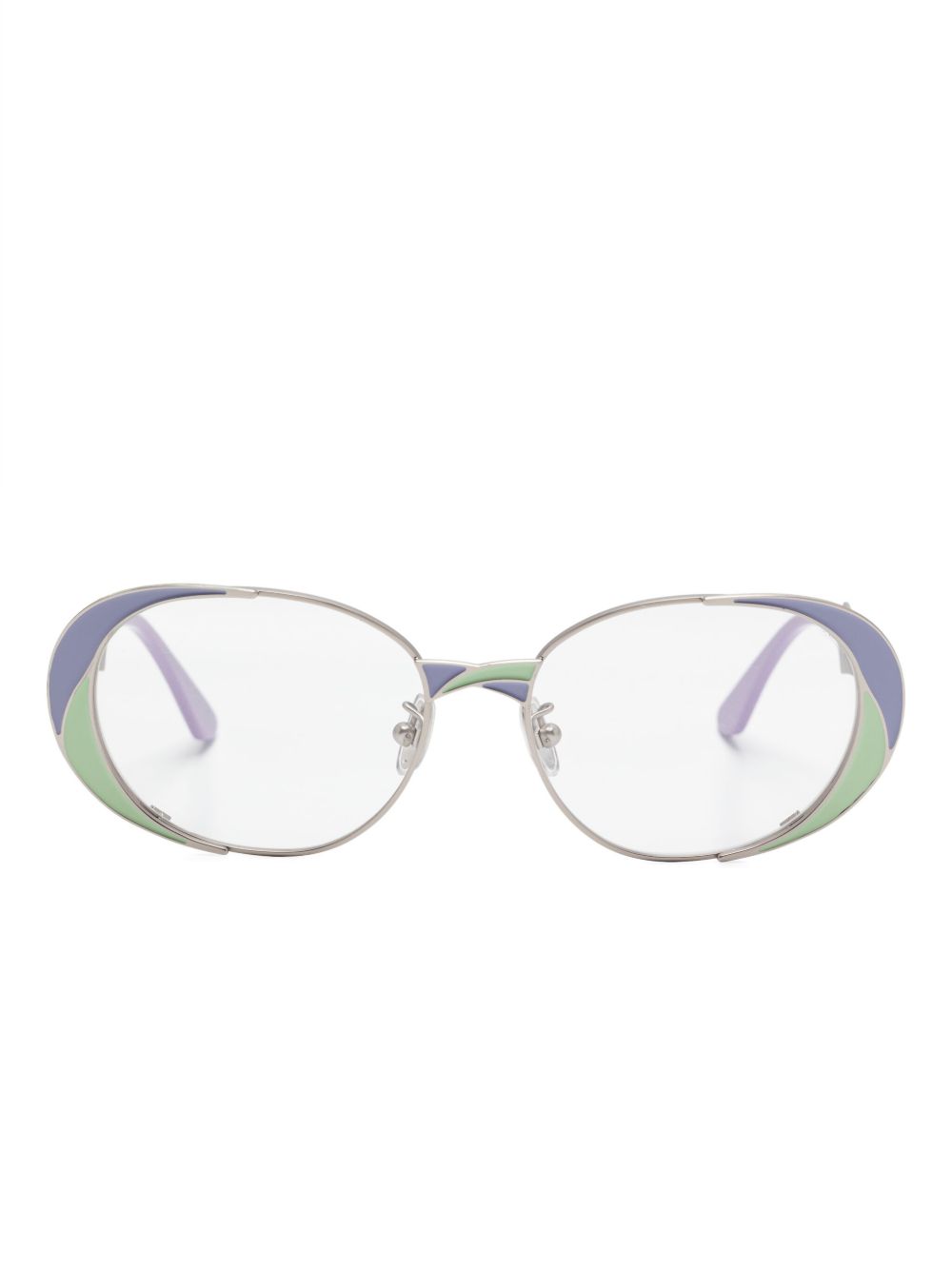 Marni Eyewear 椭圆形框眼镜 - 紫色