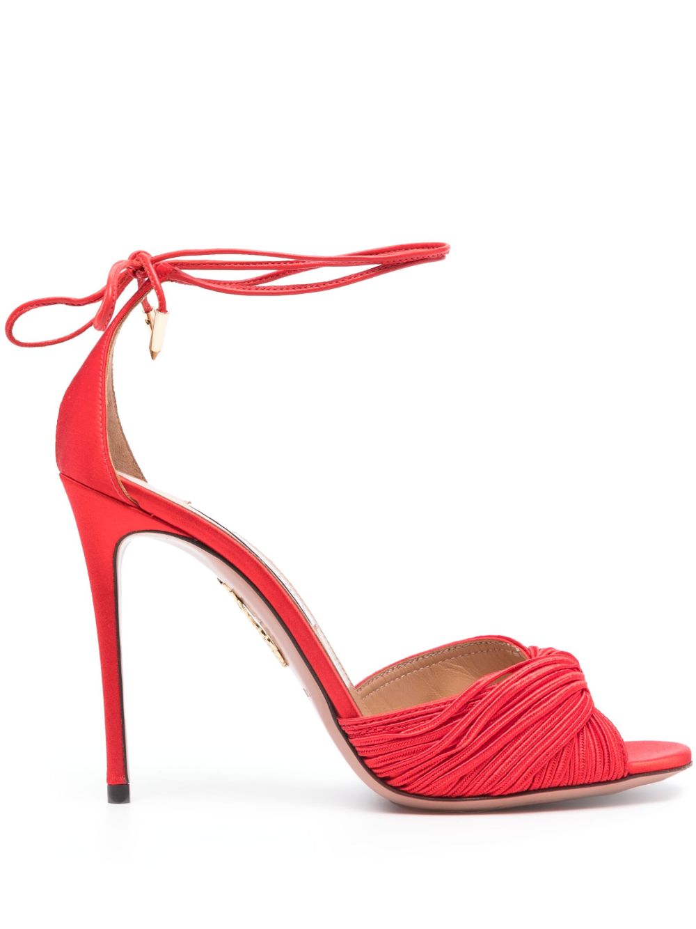 Aquazzura Bellini Beauty 皮质高跟凉鞋 - 红色
