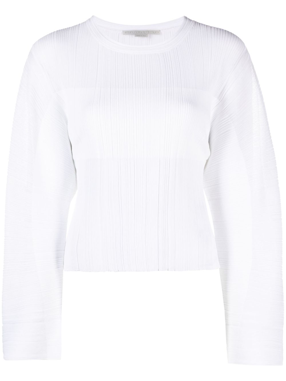 Stella McCartney 细褶半透明上衣 - 白色