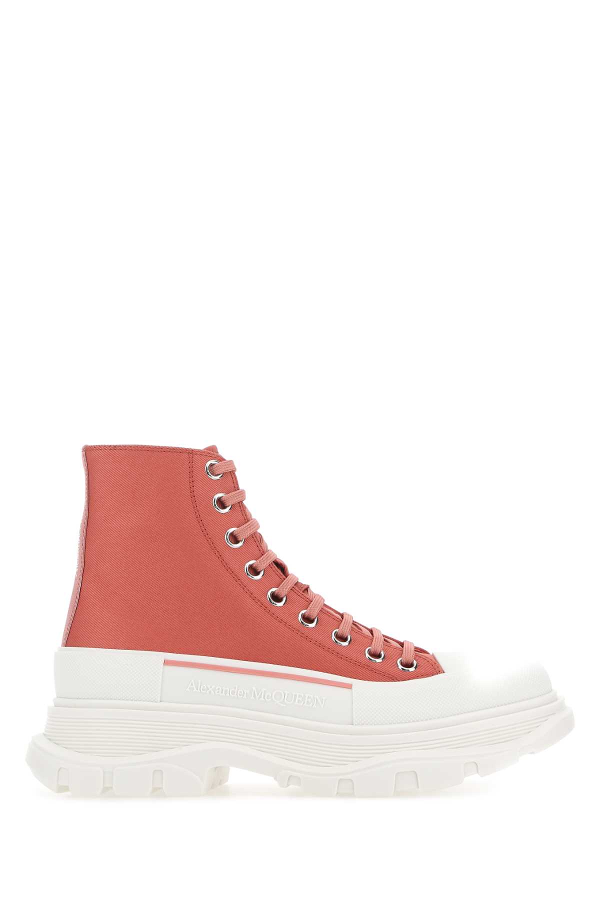 Alexander McQueen Pastel Pink Leather Tread Slick Sneakers