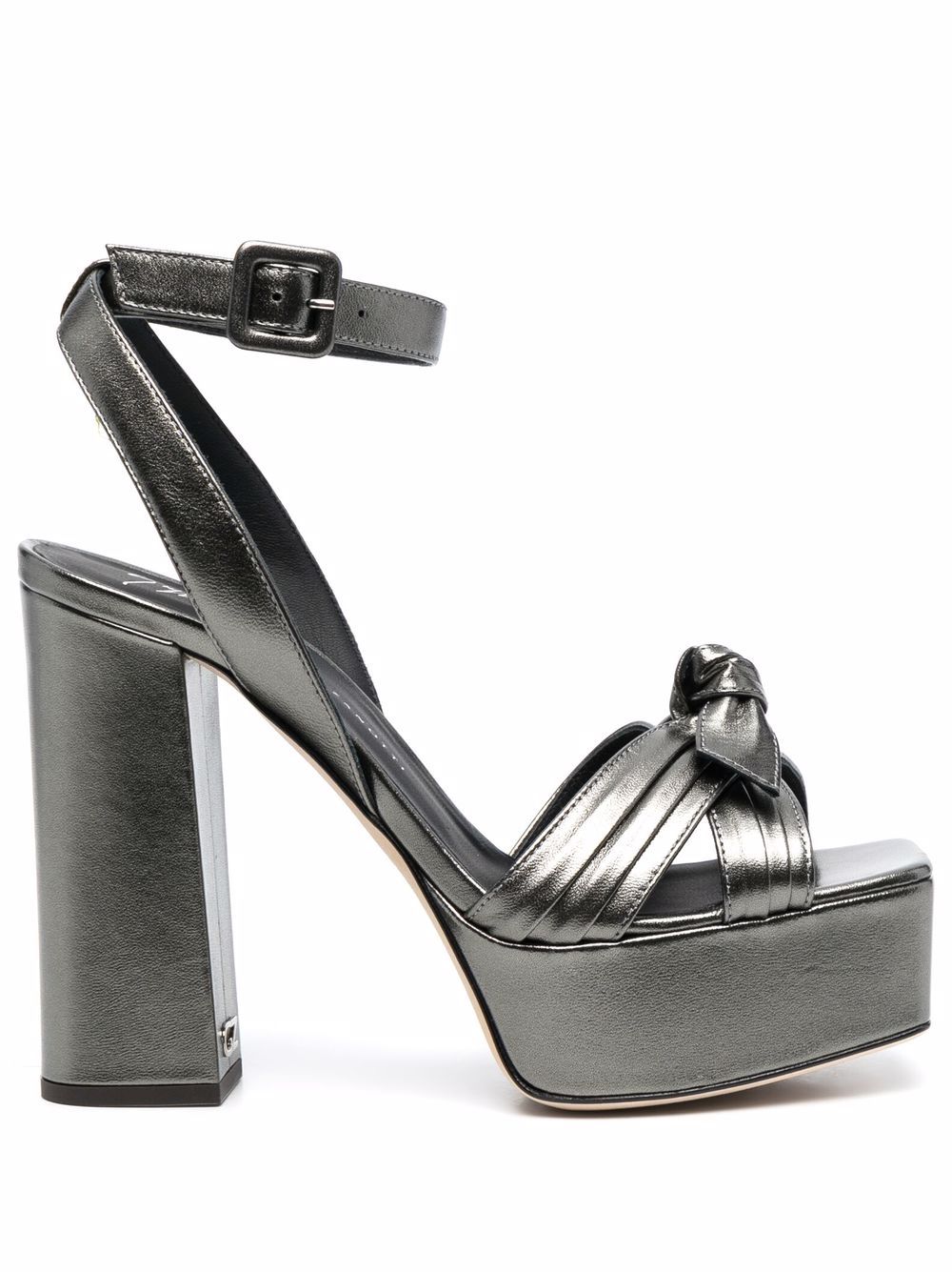 Giuseppe Zanotti 结饰细节高跟凉鞋 - 灰色