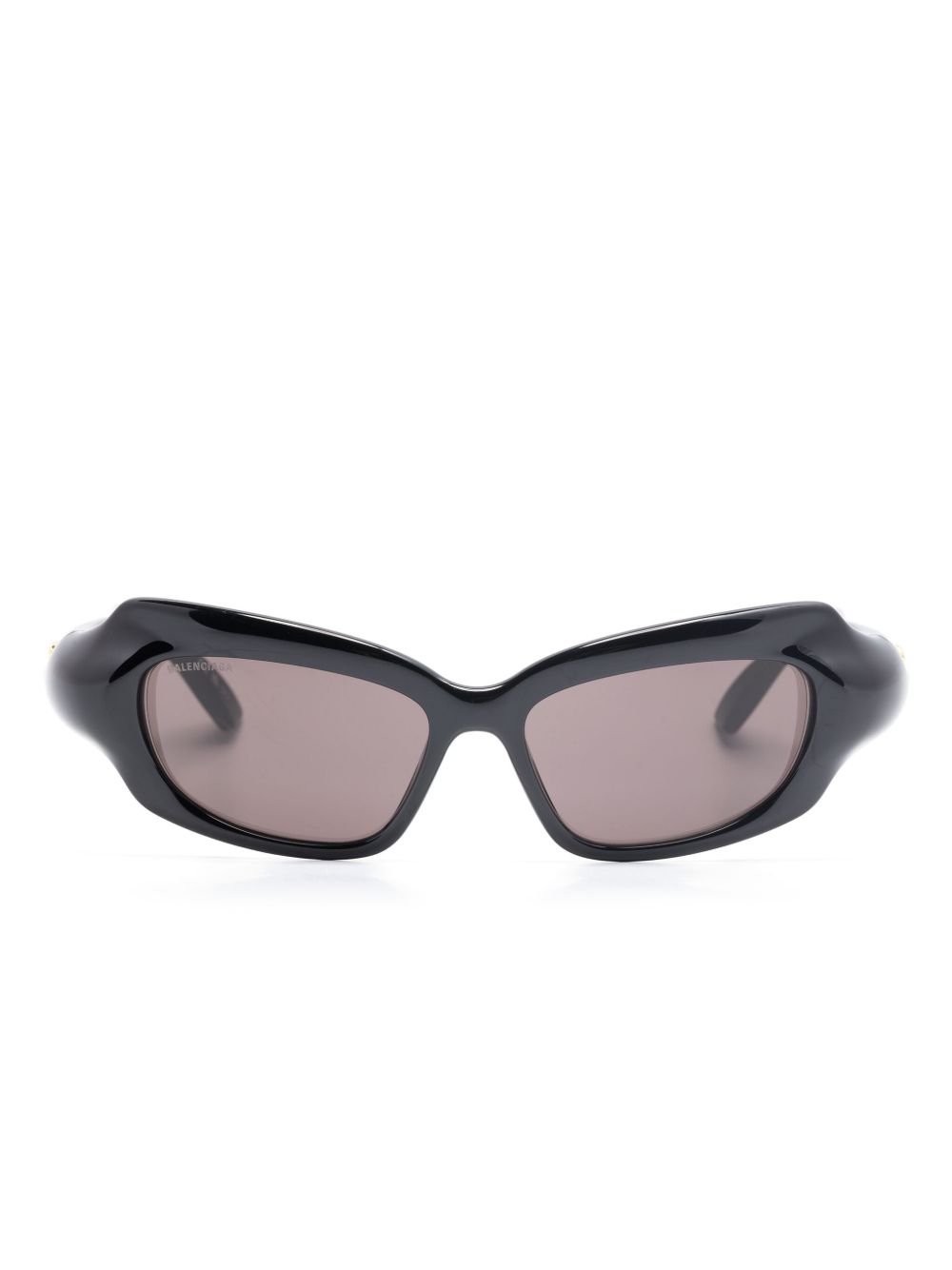 Balenciaga Eyewear Palazzo 长方形镜框太阳眼镜 - 黑色