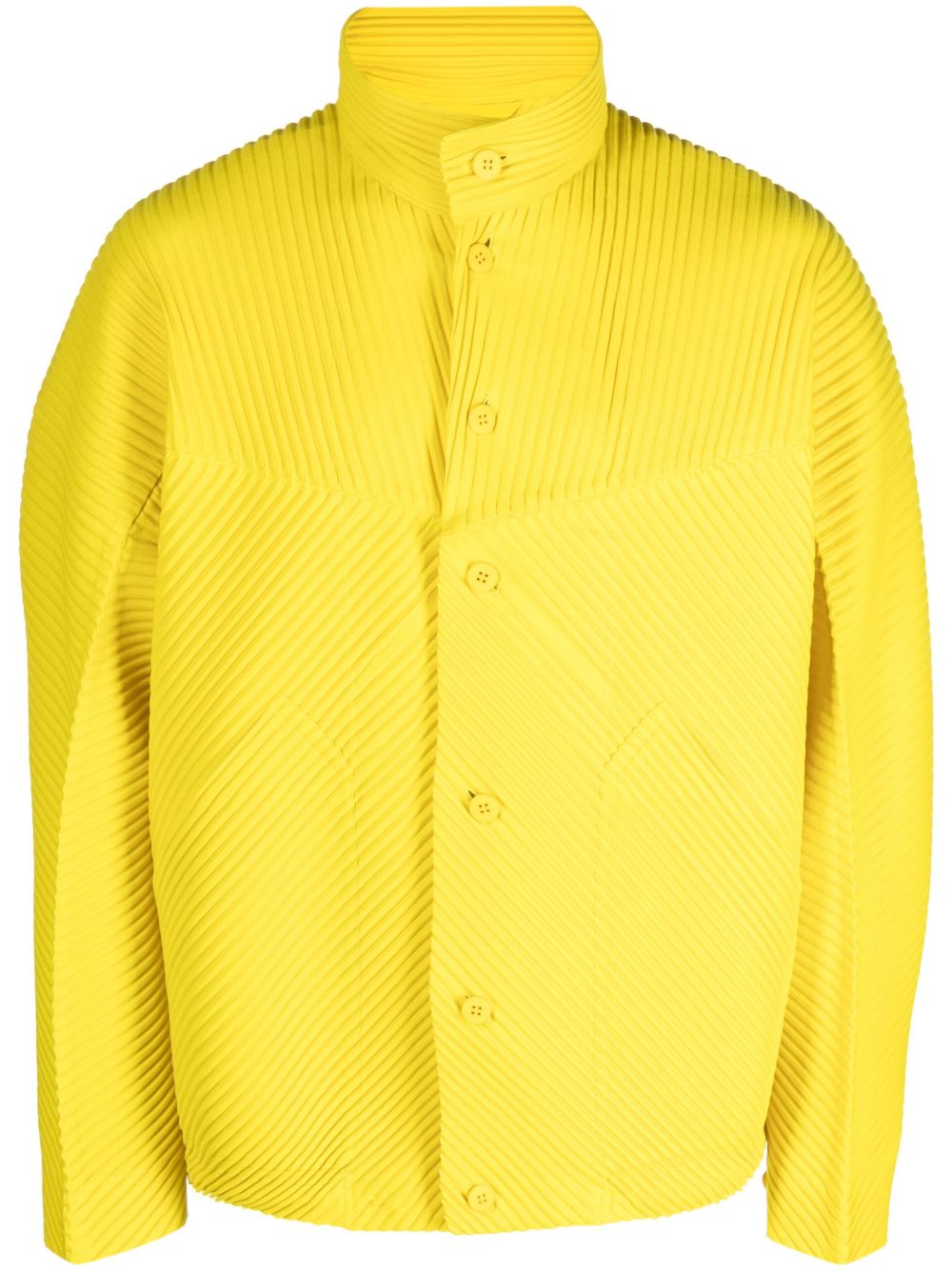 Homme Plissé Issey Miyake 百褶茧形夹克 - 黄色
