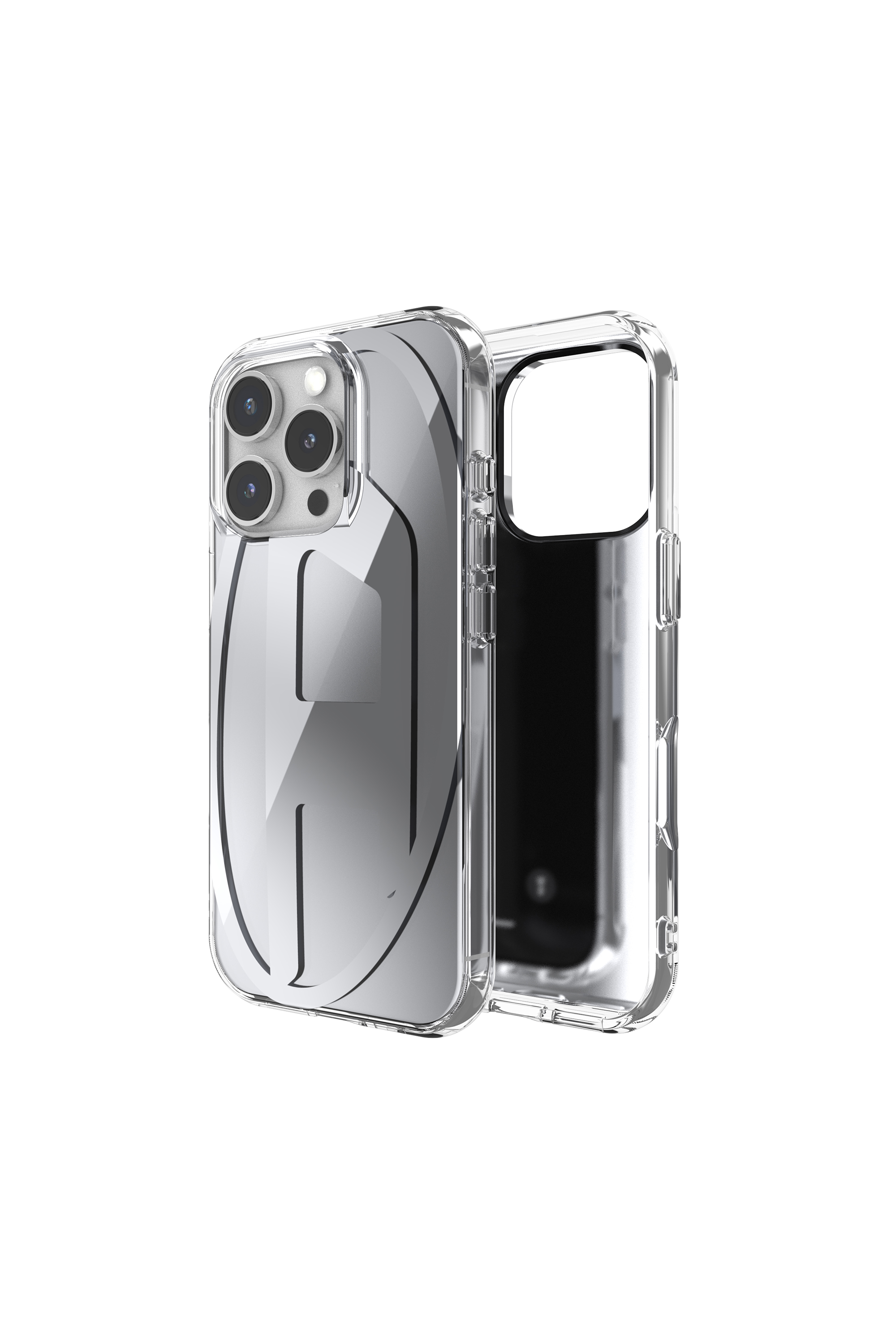 Diesel - Oval D Mirror Case for i P 16 Pro - Cases - Unisex - Grey
