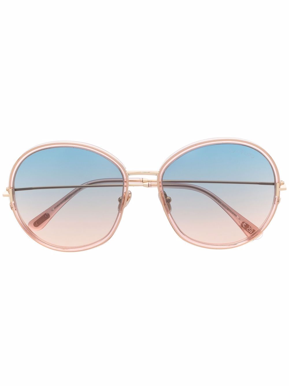 TOM FORD Eyewear 汤姆福特 渐色圆框太阳眼镜 - 粉色