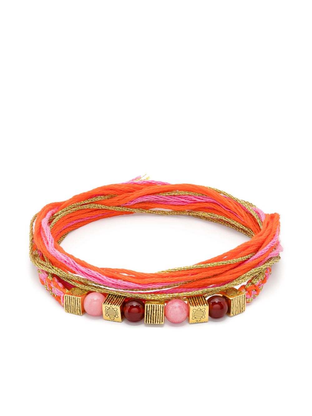 Aurelie Bidermann Honolulu macramé bracelet - 金色
