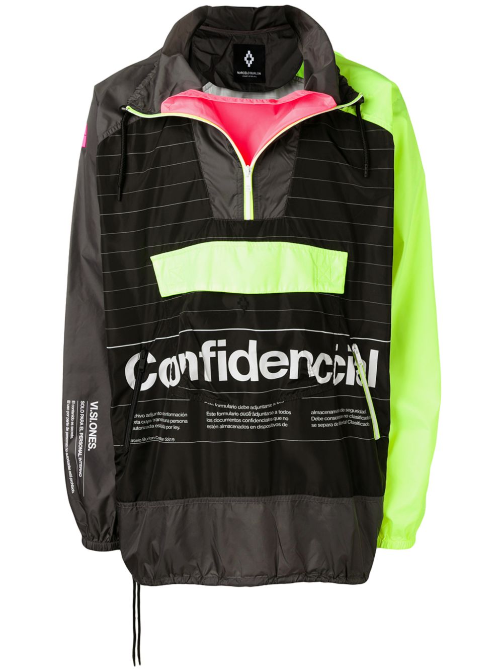 Marcelo Burlon County of Milan Lettering防风衣 - 黑色