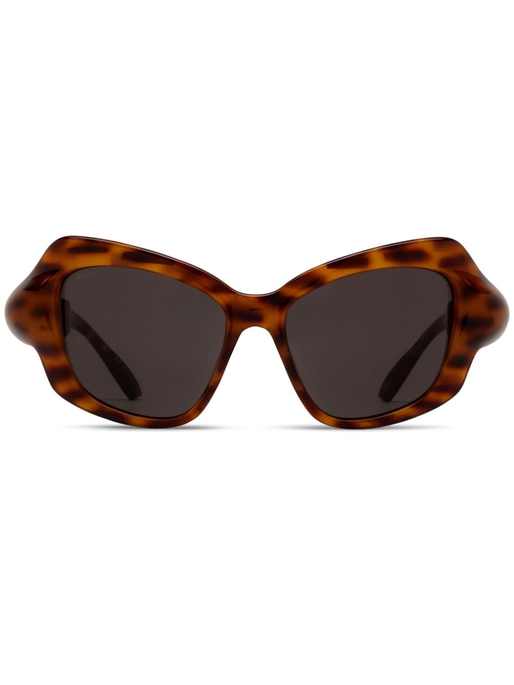 Balenciaga Eyewear logo标牌太阳眼镜 - 褐色