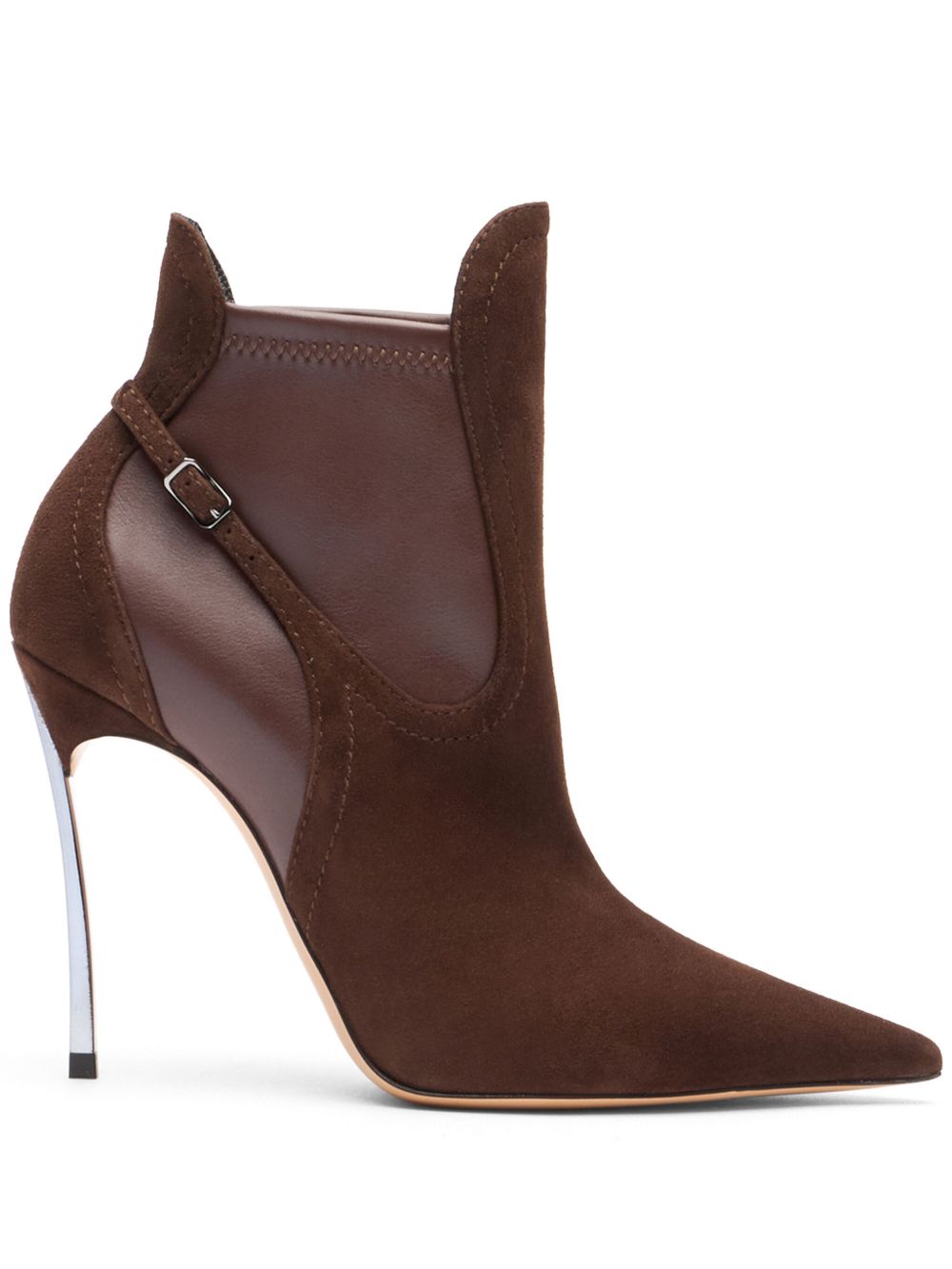 Casadei Blade Double 高跟及踝靴（10厘米） - 褐色