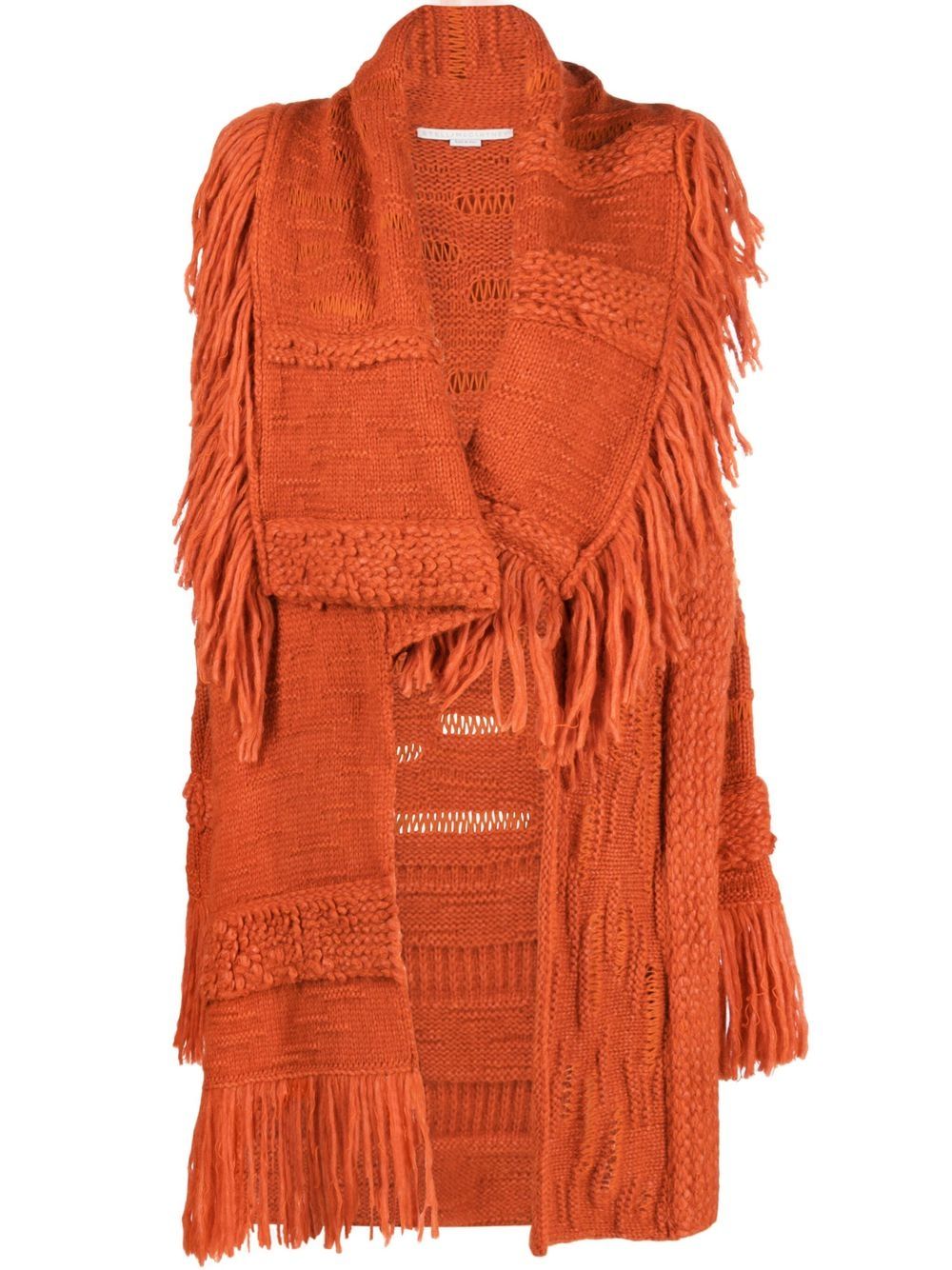 Stella McCartney 斯特拉·麦卡特尼 纹理针织开衫 - 橘色