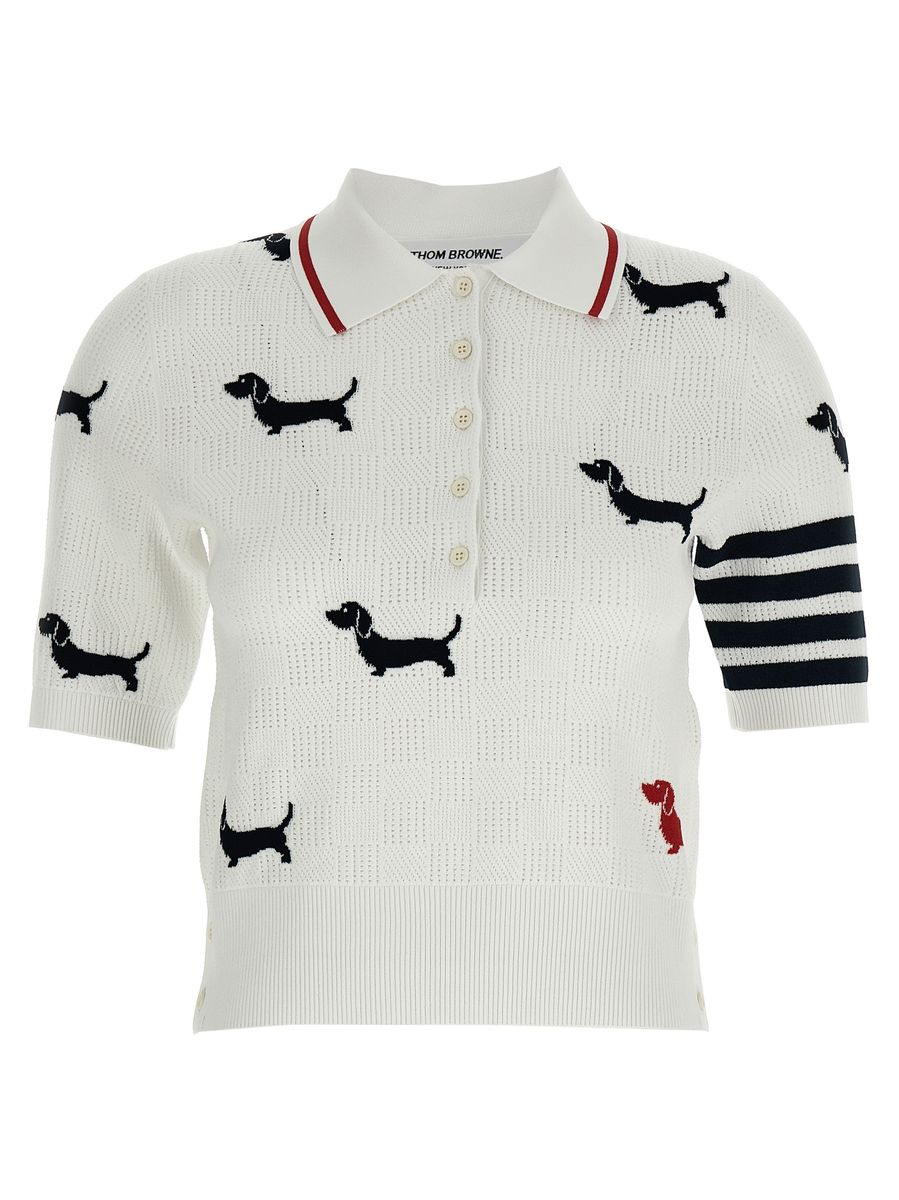 Thom Browne 白色Polo衫