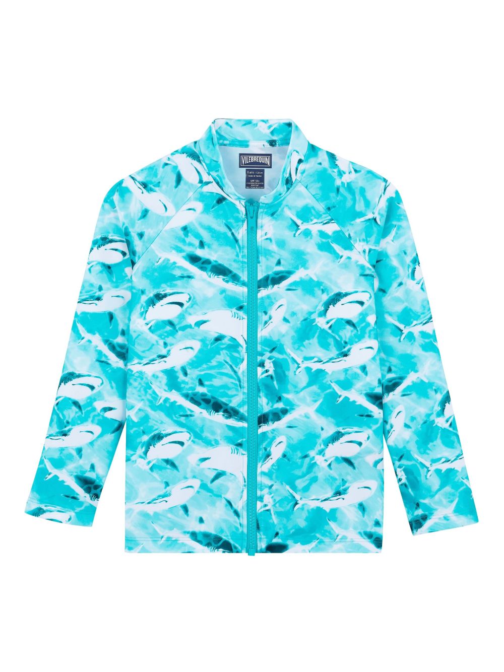 Vilebrequin Kids Requins 拉链冲浪上衣 - 蓝色