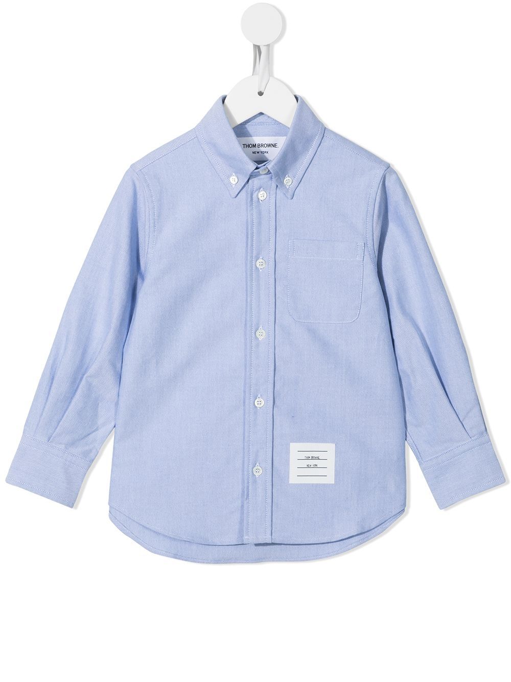 Thom Browne Kids 经典牛津衬衫 - 蓝色