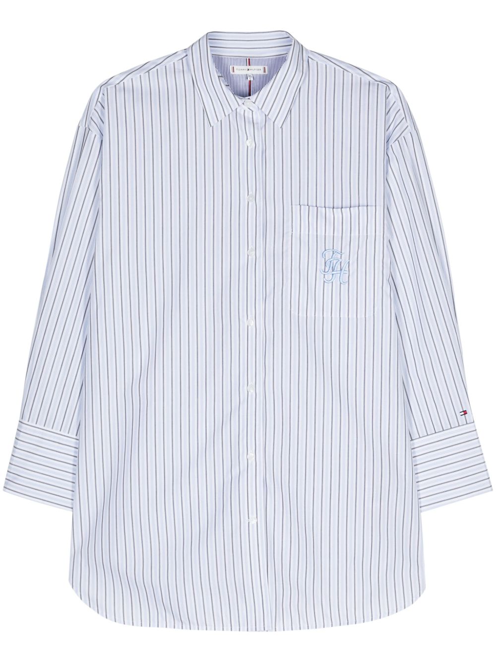 Tommy Hilfiger 条纹衬衫 - 蓝色
