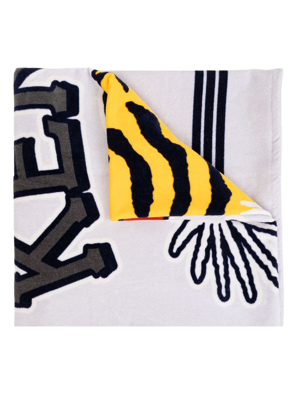 Kenzo kvarsity 棉沙滩毛巾（100厘米 x 170厘米） - 白色